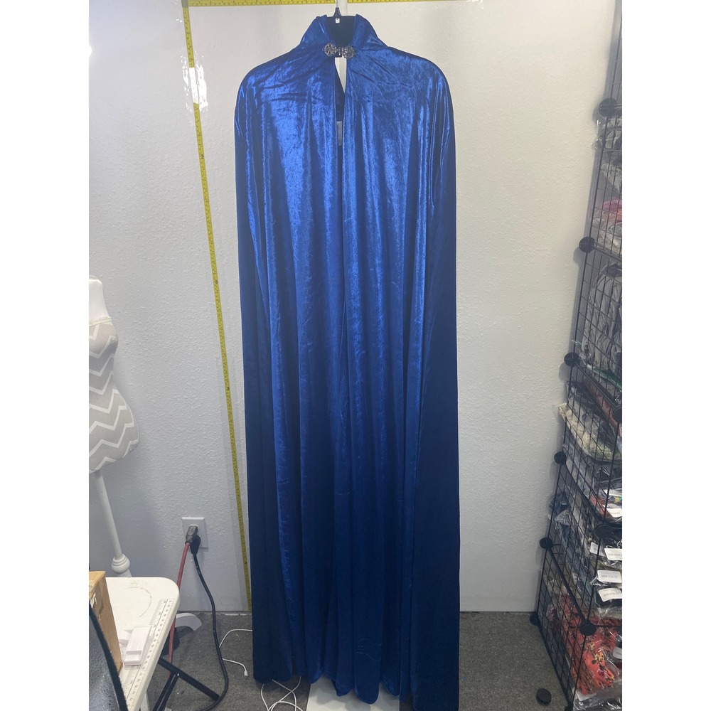 Little Adventures Royal Blue Crushed Velvet Adult Cape Hooded Cloak 55011 OS